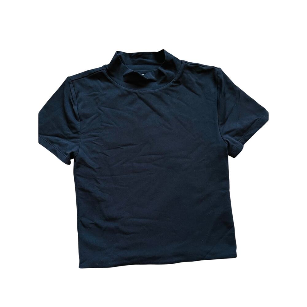 Black Contour Mockneck Baby Tee Babaton Aritzia‎ M